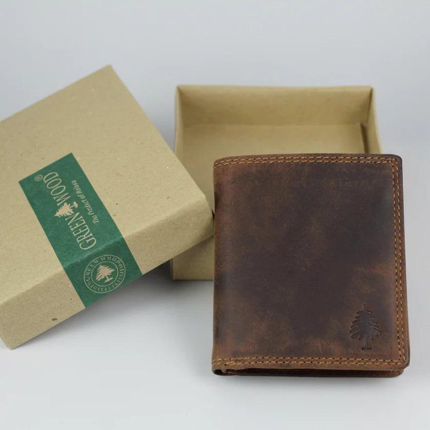 Portafoglio Tyler in pelle Greenwood