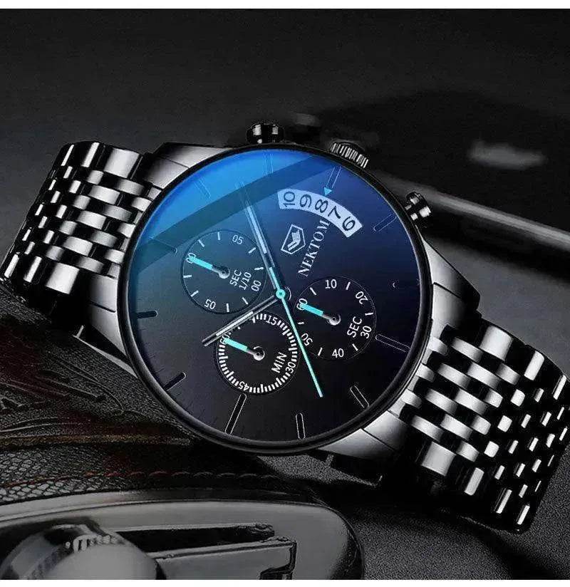 SAPPHIRE Crystal Glass Stainless Steel Fashion Men's Watches - EX-STOCK Canada