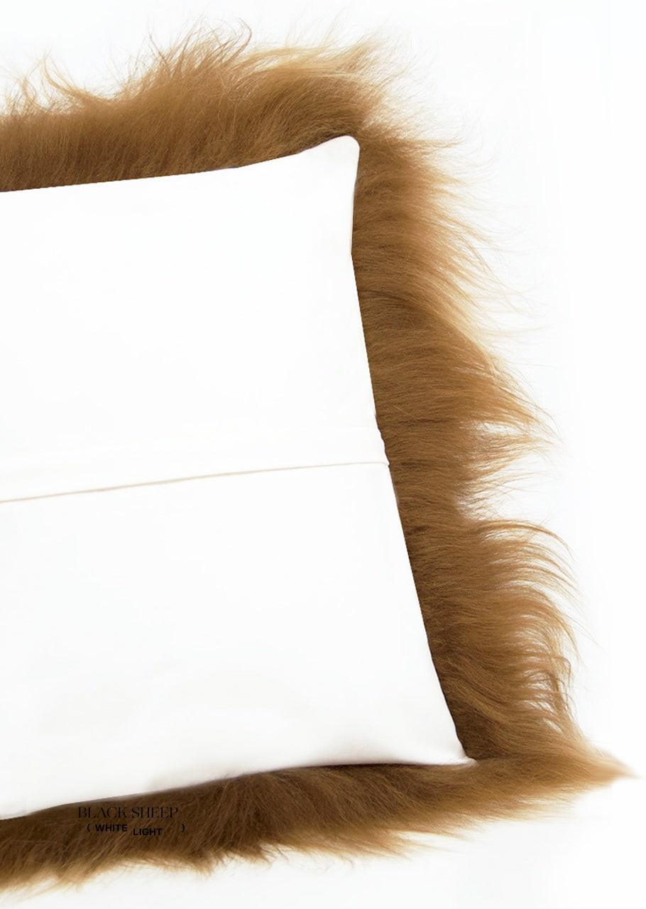 Rectangular Brown Icelandic Sheepskin Pillow Cover EX-STOCK Canada