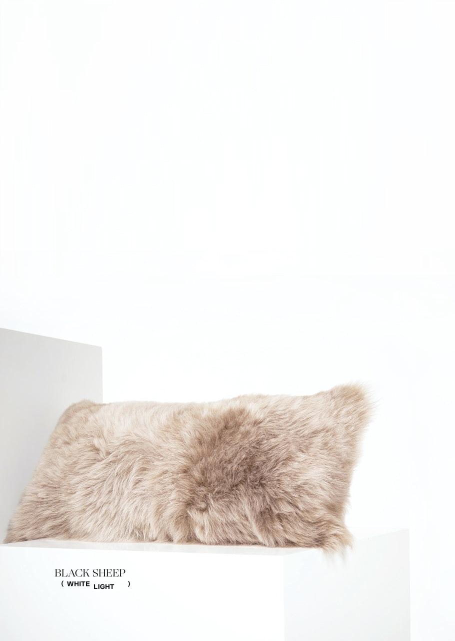 Rectangular Shorn Taupe Icelandic Sheepskin Pillow Cover EX-STOCK Canada