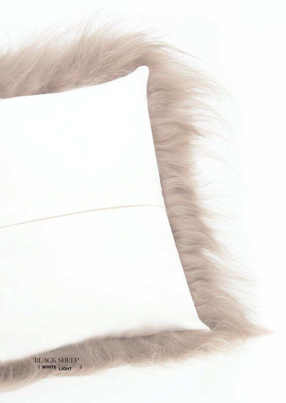 Rectangular Shorn Taupe Icelandic Sheepskin Pillow Cover EX-STOCK Canada