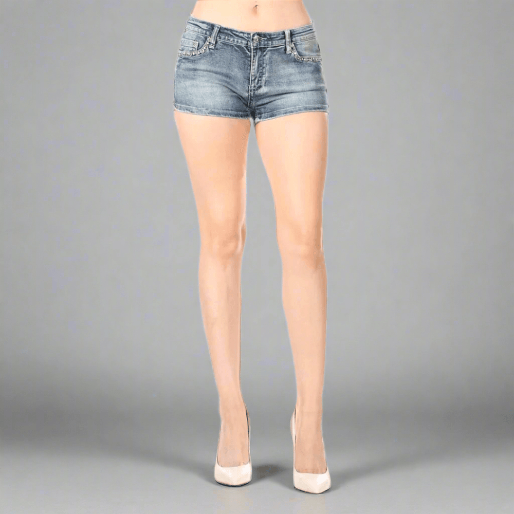 Short en denim pour femmes Bus Stop avec ailes d'ange en strassEX-STOCK Canada