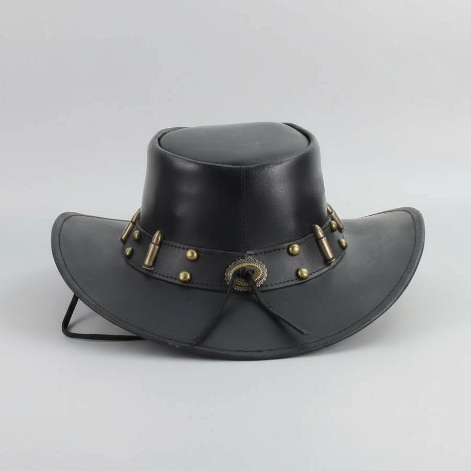Chapeau de cowboy modelable avec tranche de balle de calibre 12 et ornementsEX-STOCK Canada