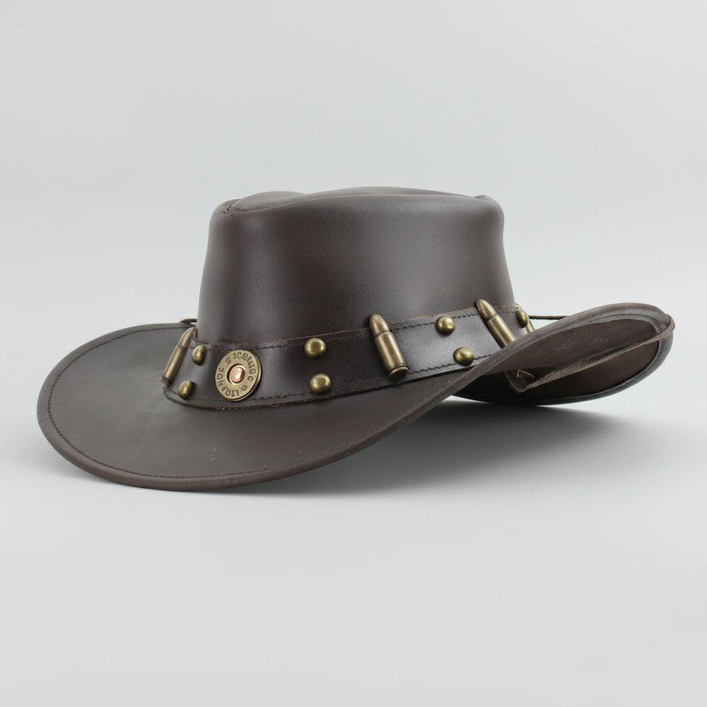 Chapeau de cowboy modelable avec tranche de balle de calibre 12 et ornementsEX-STOCK Canada
