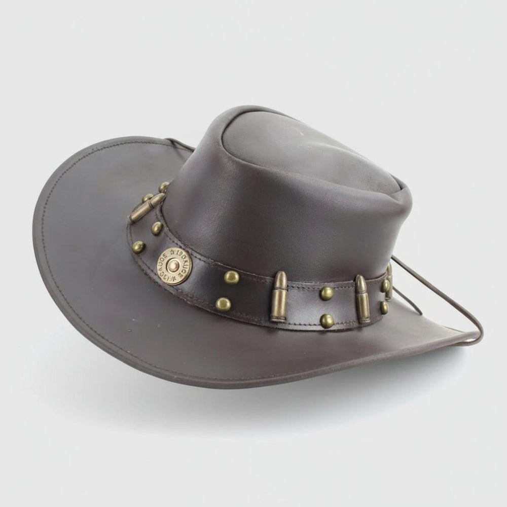 Chapeau de cowboy modelable avec tranche de balle de calibre 12 et ornementsEX-STOCK Canada