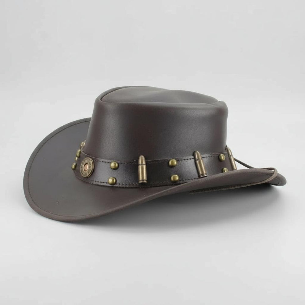 Chapeau de cowboy modelable avec tranche de balle de calibre 12 et ornementsEX-STOCK Canada