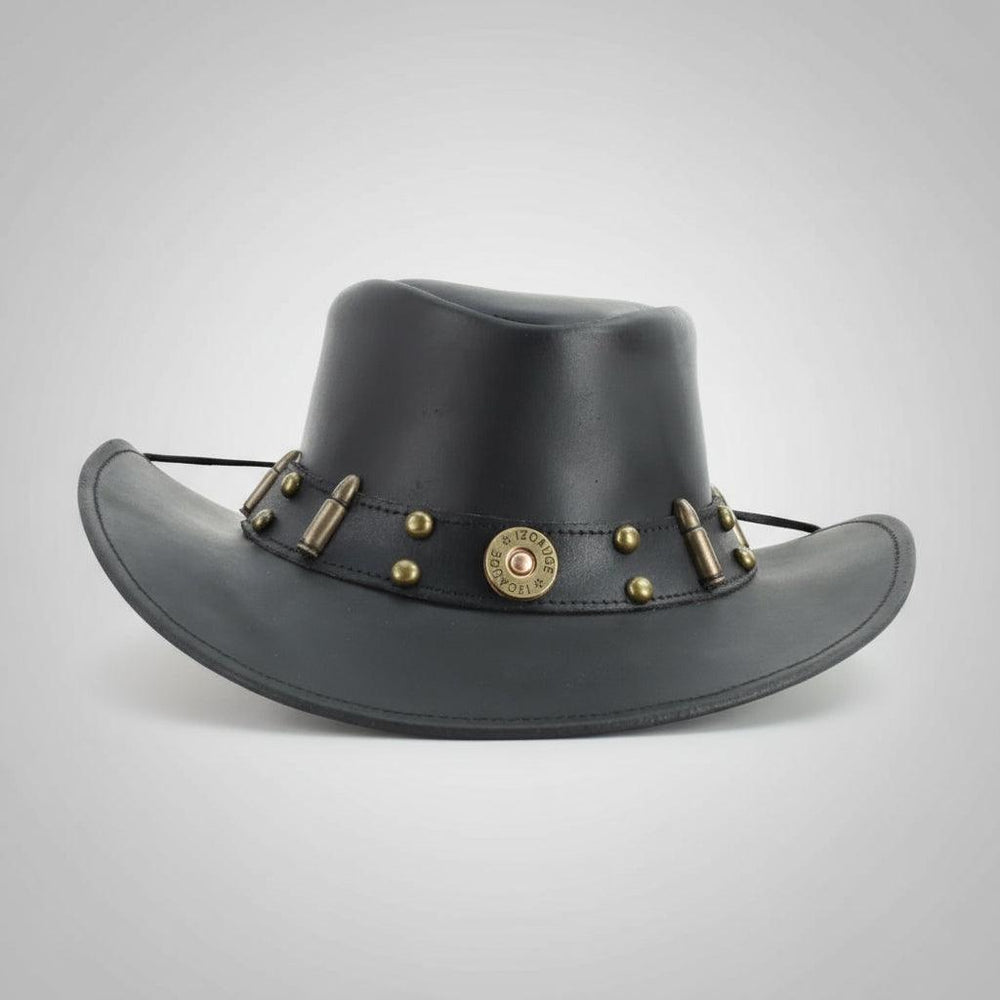 Chapeau de cowboy modelable avec tranche de balle de calibre 12 et ornementsEX-STOCK Canada