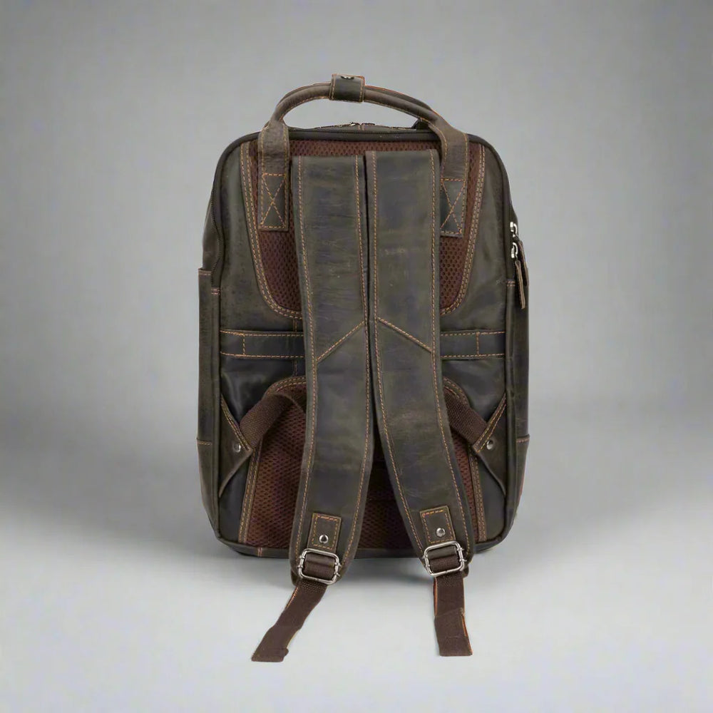 Greenwood Leather Backpack with Reinforced Laptop and Tablet Compartments EX-STOCK Canada