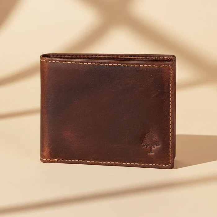 Greenwood Herren Leder-Bifold-Portemonnaie. Premium RFID-Schutzgeldbörse mit KlappfachEX-STOCK Canada