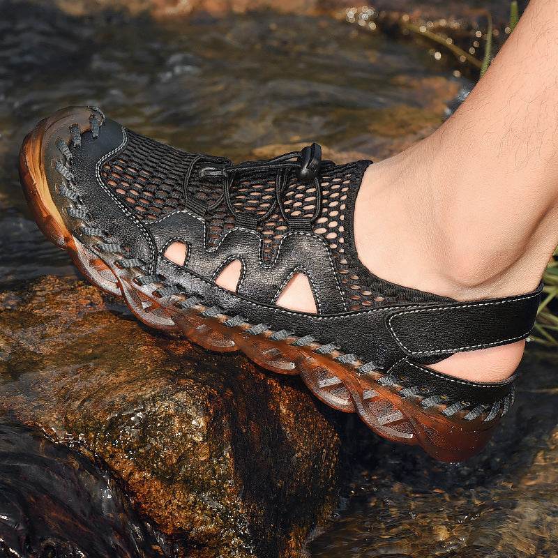 Sandals Men's Leather Soft Bottom Breathable  EX-STOCK CANADA