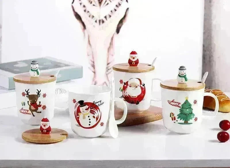 Santa Claus Christmas Tree Ceramic Cup Cartoon Mug - EX-STOCK CANADA