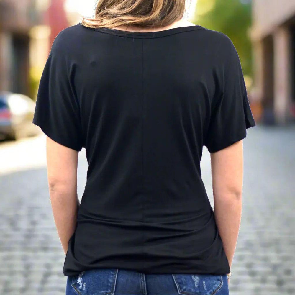 Camiseta de cuello redondo con diseño de tocado adornado con piedras brillantesEX-STOCK Canada