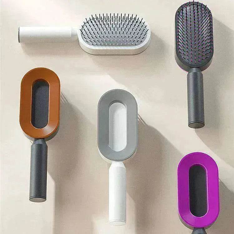 Self Cleaning Hair Brush For Women key Massage Scalp - EX-STOCK Canada