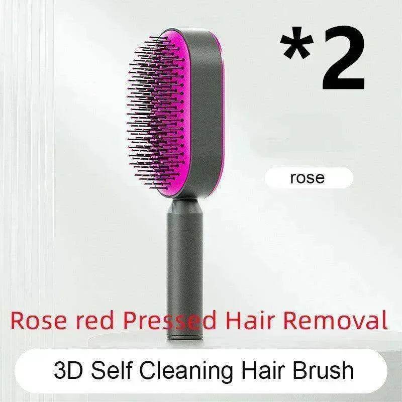Self Cleaning Hair Brush For Women key Massage Scalp - EX-STOCK Canada