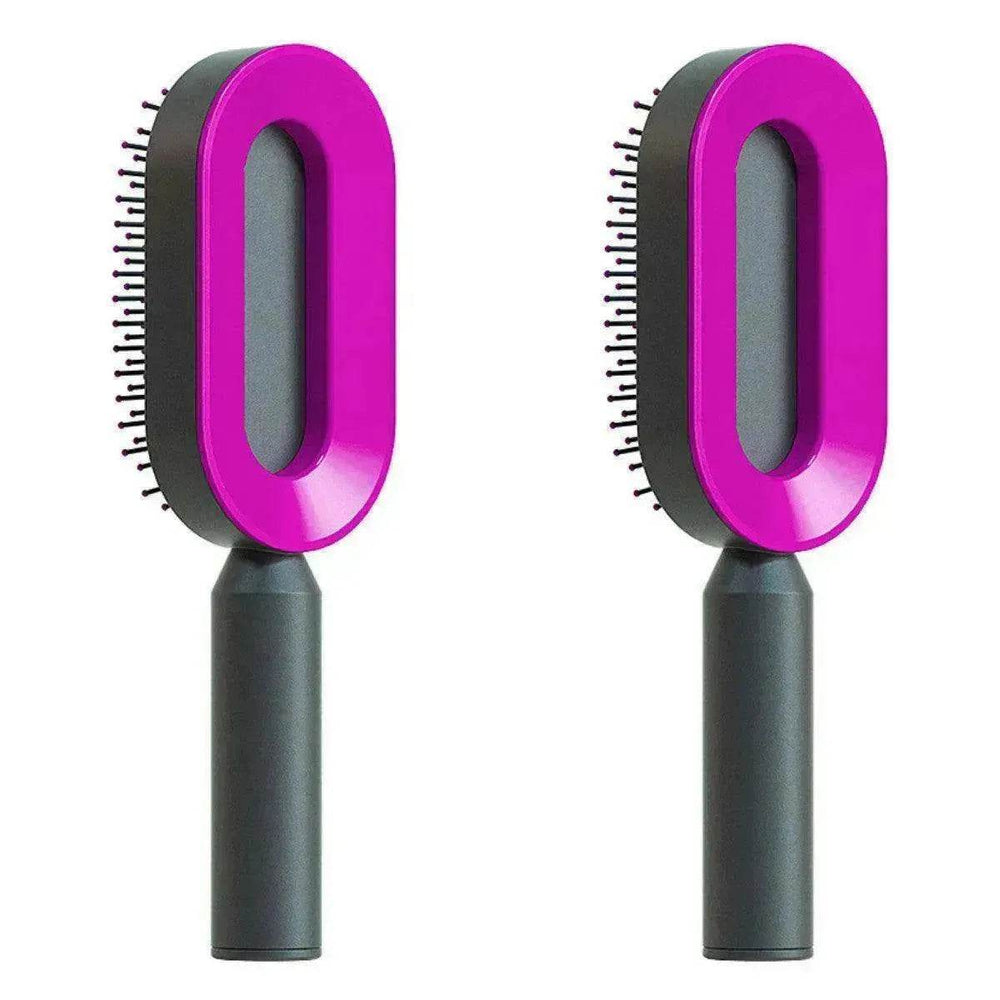 Self Cleaning Hair Brush For Women key Massage Scalp - EX-STOCK Canada