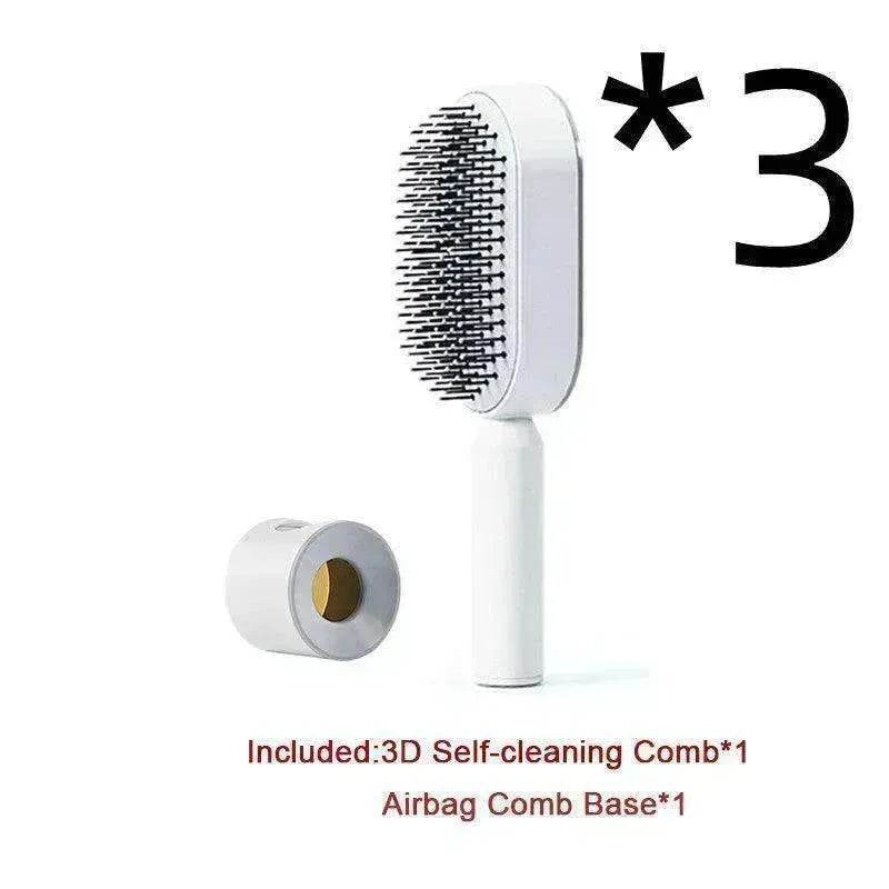 Self Cleaning Hair Brush For Women key Massage Scalp - EX-STOCK Canada