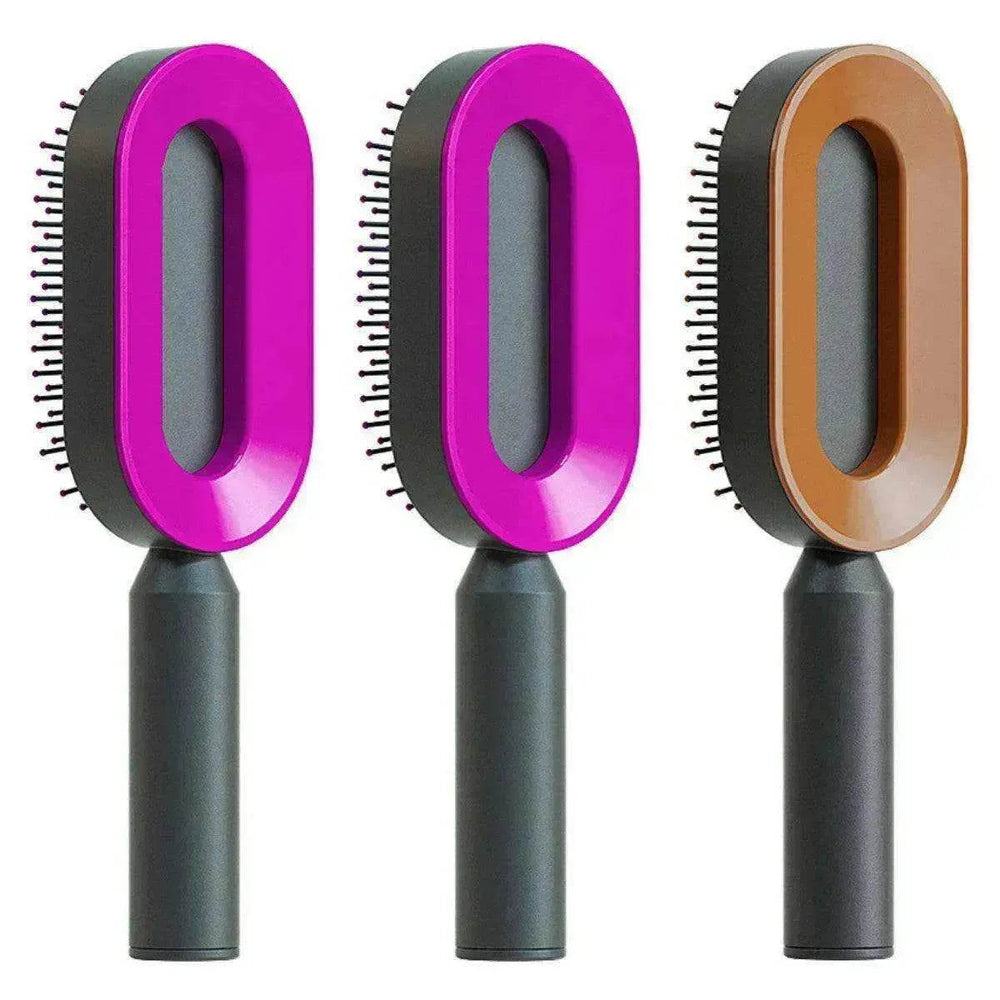 Self Cleaning Hair Brush For Women key Massage Scalp - EX-STOCK Canada