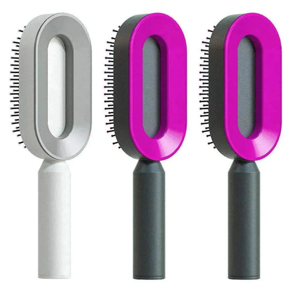 Self Cleaning Hair Brush For Women key Massage Scalp - EX-STOCK Canada