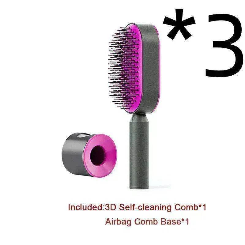 Self Cleaning Hair Brush For Women key Massage Scalp - EX-STOCK Canada