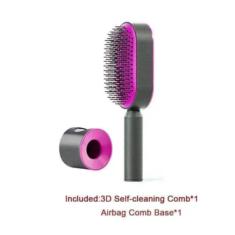 Self Cleaning Hair Brush For Women key Massage Scalp - EX-STOCK Canada