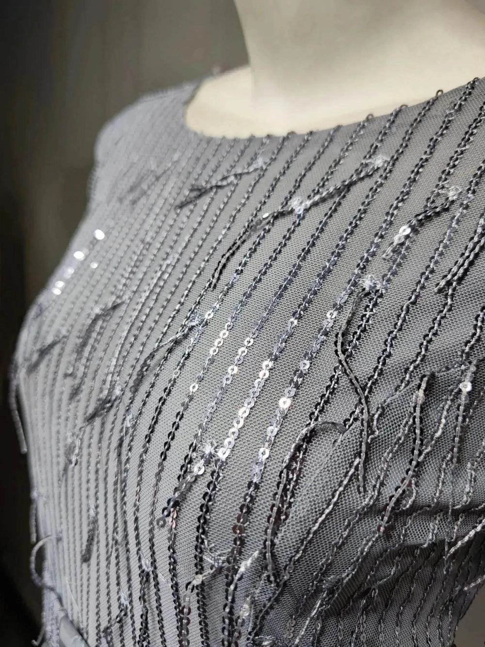 Sequin Tassels Slim-fit Dress Arab Dress - EX-STOCK Canada