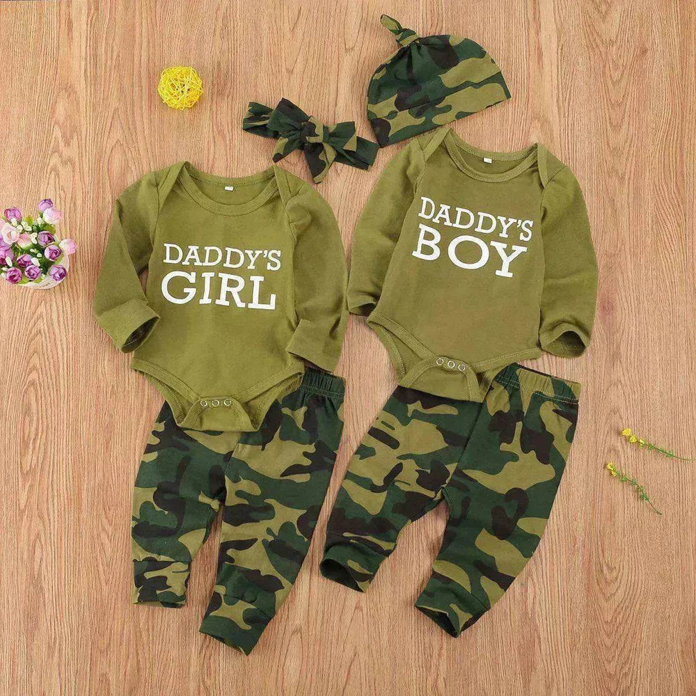 Set Letter Camouflage Printed Children Set - EX-STOCK Canada