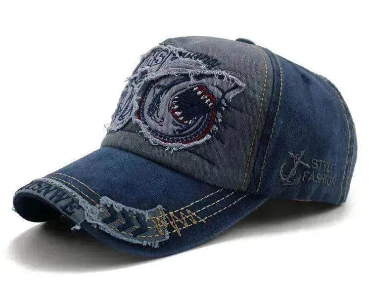 Shark Denim Cap Hip Hop Outdoor Snapback Baseball Caps - EX-STOCK Canada
