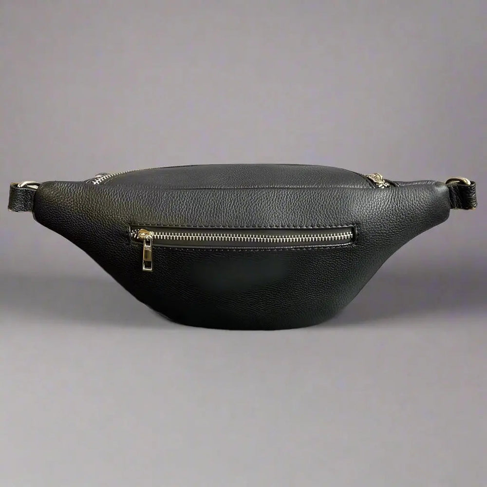 حقيبة خصر من جلد الغنم بحزام مزخرفEX-STOCK Canada