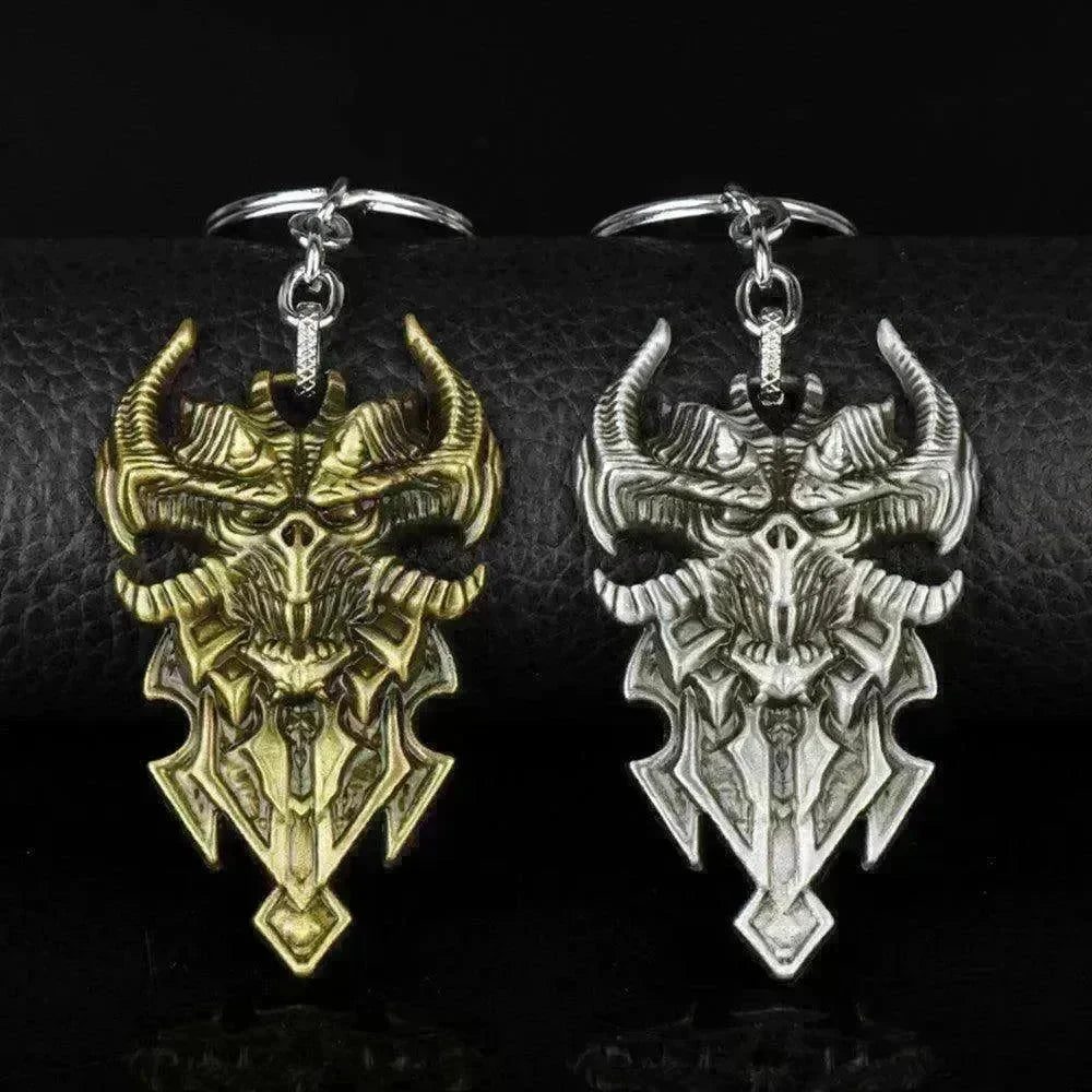 Sheep's Head Shield Keychain Pendant Keychain Jewelry - EX-STOCK CANADA