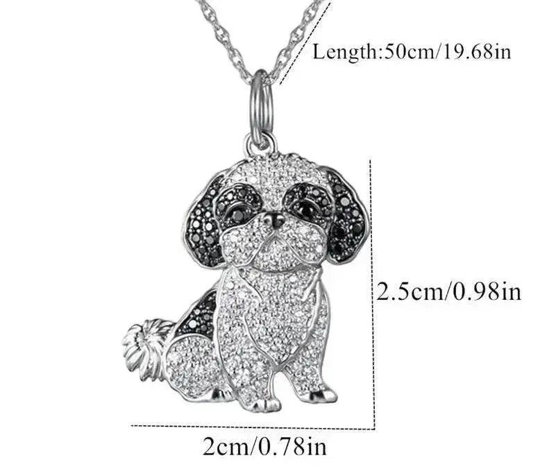 Collier Chiot Shih Tzu en Alliage de Zinc moulé sous pression - EX-STOCK Canada