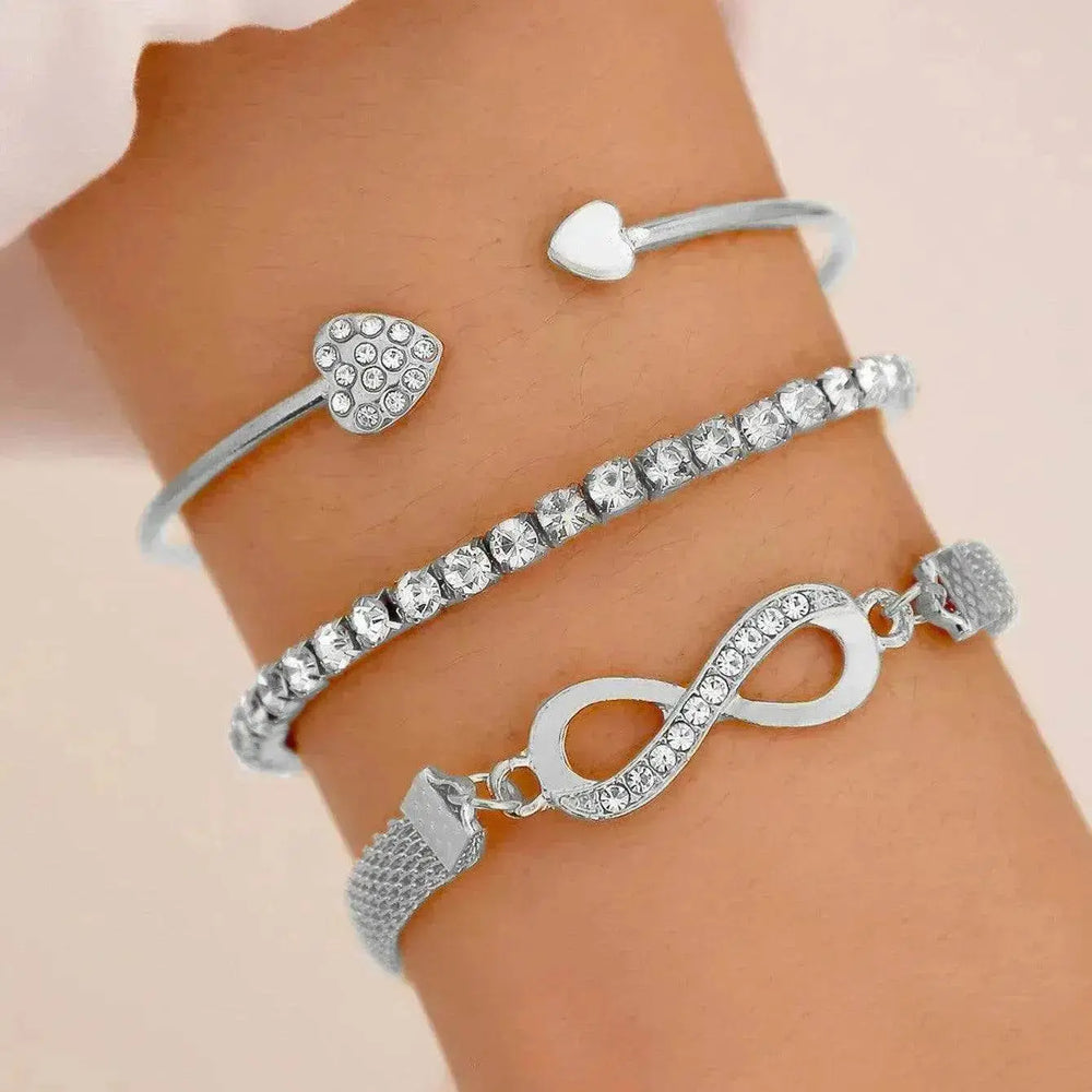 Einfaches Metall-Multischicht-Armband Sechsteiliges Set - EX-STOCK Canada