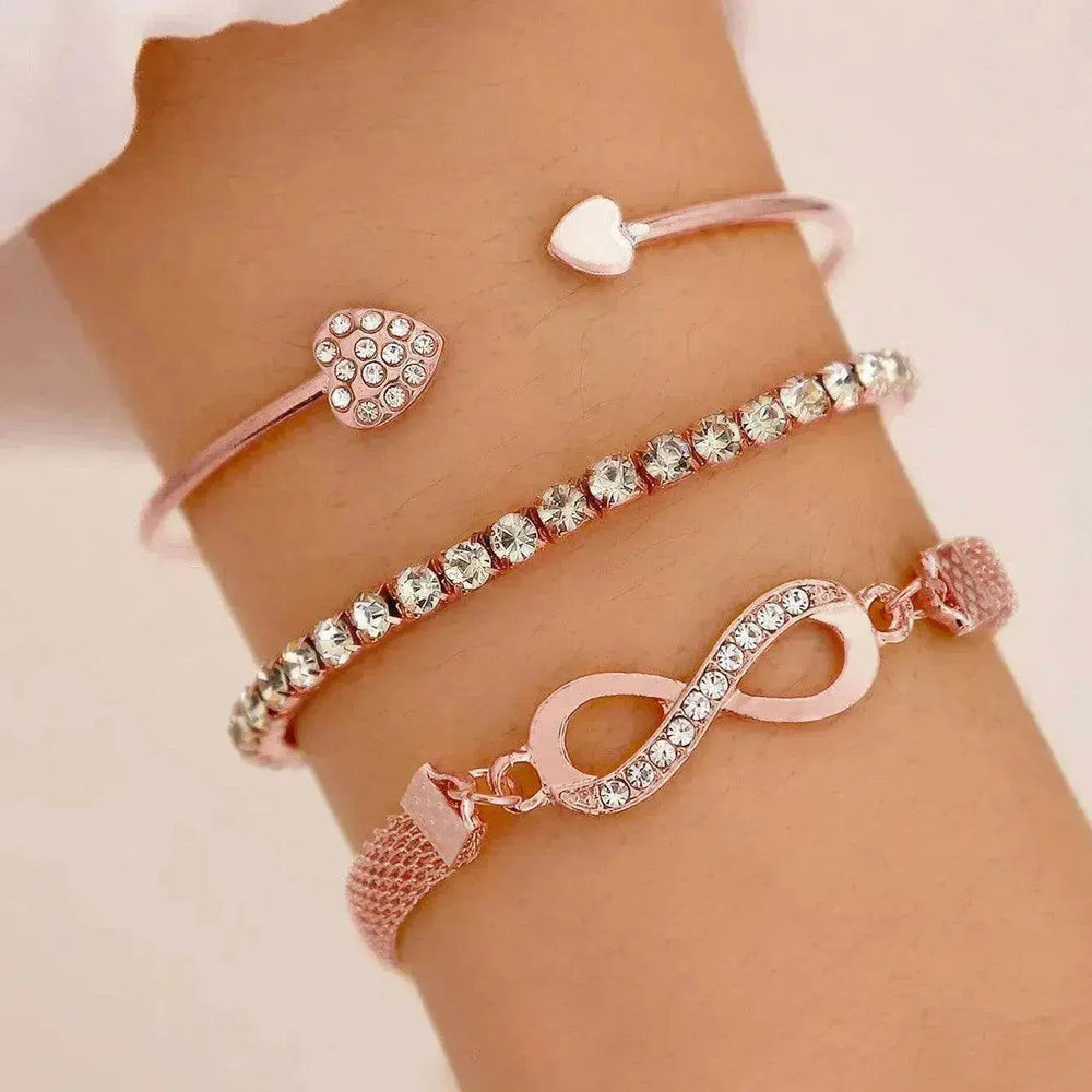 Einfaches Metall-Multischicht-Armband Sechsteiliges Set - EX-STOCK Canada