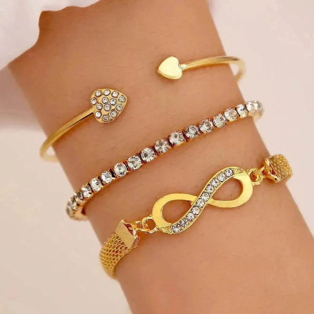 Einfaches Metall-Multischicht-Armband Sechsteiliges Set - EX-STOCK Canada
