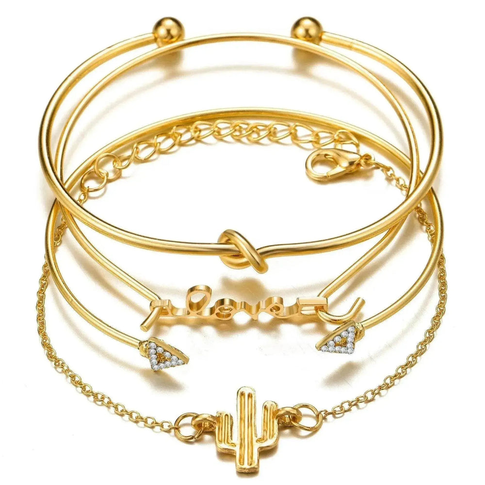 Einfaches Metall-Multischicht-Armband Sechsteiliges Set - EX-STOCK Canada