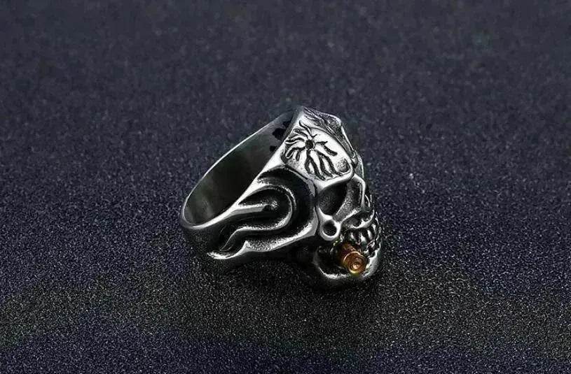 Skull Steel Ring Personalized Punk Men's Ring Jewelry - EX-STOCK Canada