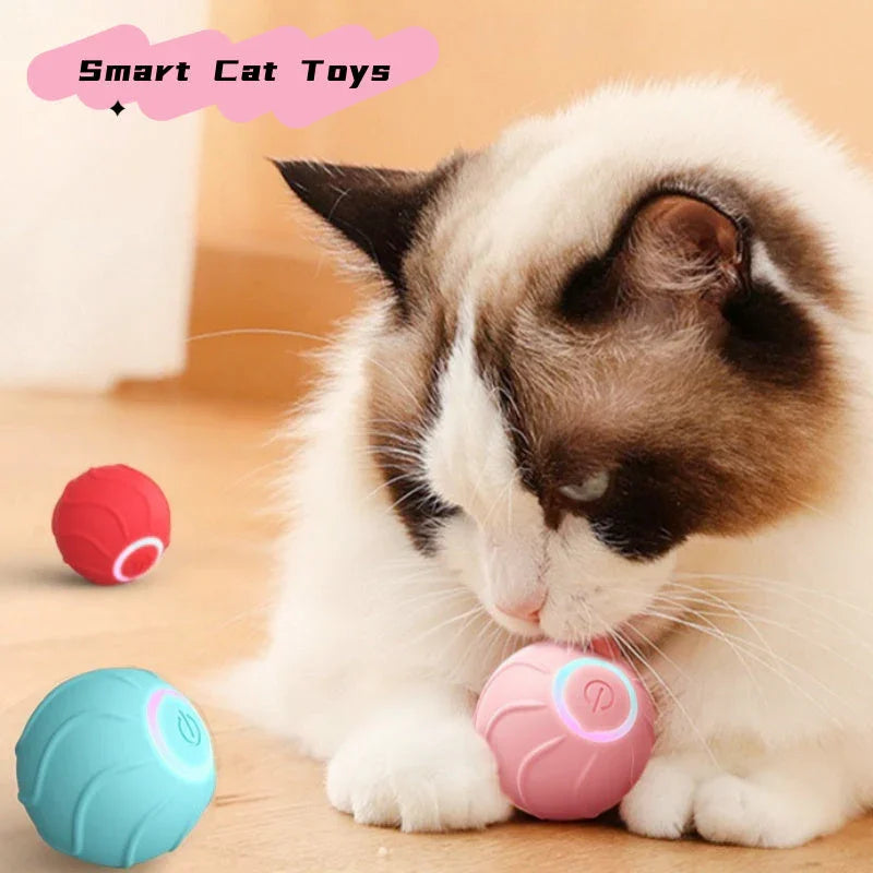 Juguetes Inteligentes para Gatos Pelota Rodante Juguete Interactivo para Mascotas Propietarios de Gatos Pelota Automática que Rebota USB Para Provocar y Hacer Saltar a los GatitosEX-STOCK Canada