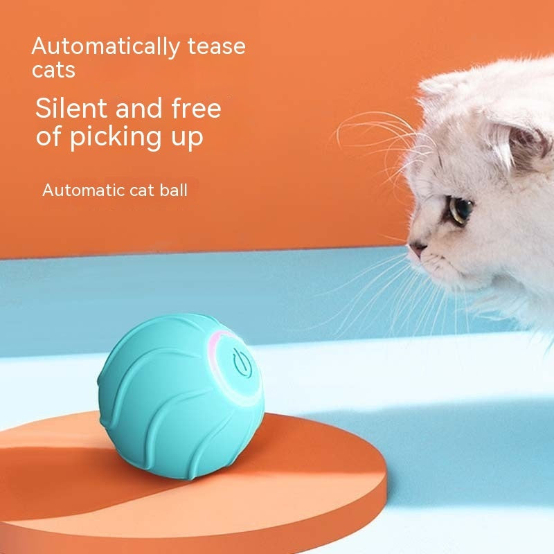 Smart Cat Toys Rolling Ball Pet Cat Owner Interactive Pets Toys Automatic Bouncing Ball USB Self Hi Teasing Kittens Jumping Ball EX-STOCK Canada