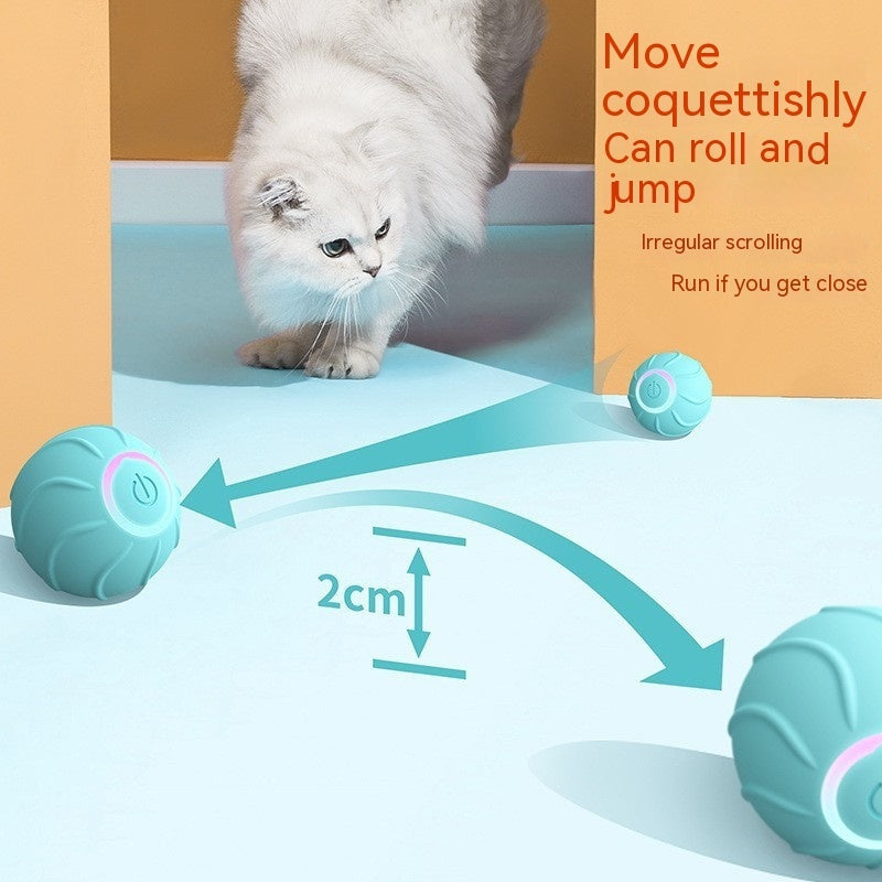 Smart Cat Toys Rolling Ball Pet Cat Owner Interactive Pets Toys Automatic Bouncing Ball USB Self Hi Teasing Kittens Jumping Ball EX-STOCK Canada