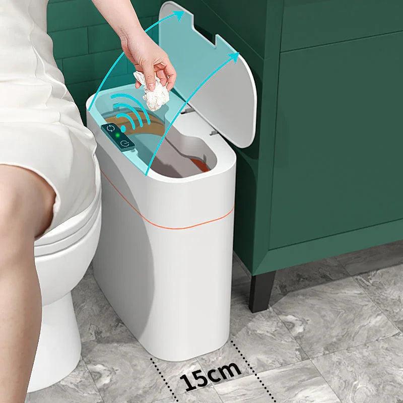 Smart Trash Can With Lid For Bedroom And Living Room Kitchen Storage Box Trash Can Induction Small Car Box Automatic Smart Dustbin Smart Trash Bin EX-STOCK Canada