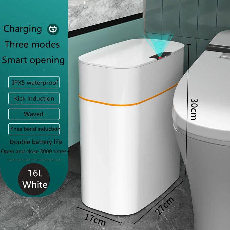 Smart Trash Can With Lid For Bedroom And Living Room Kitchen Storage Box Trash Can Induction Small Car Box Automatic Smart Dustbin Smart Trash Bin EX-STOCK Canada