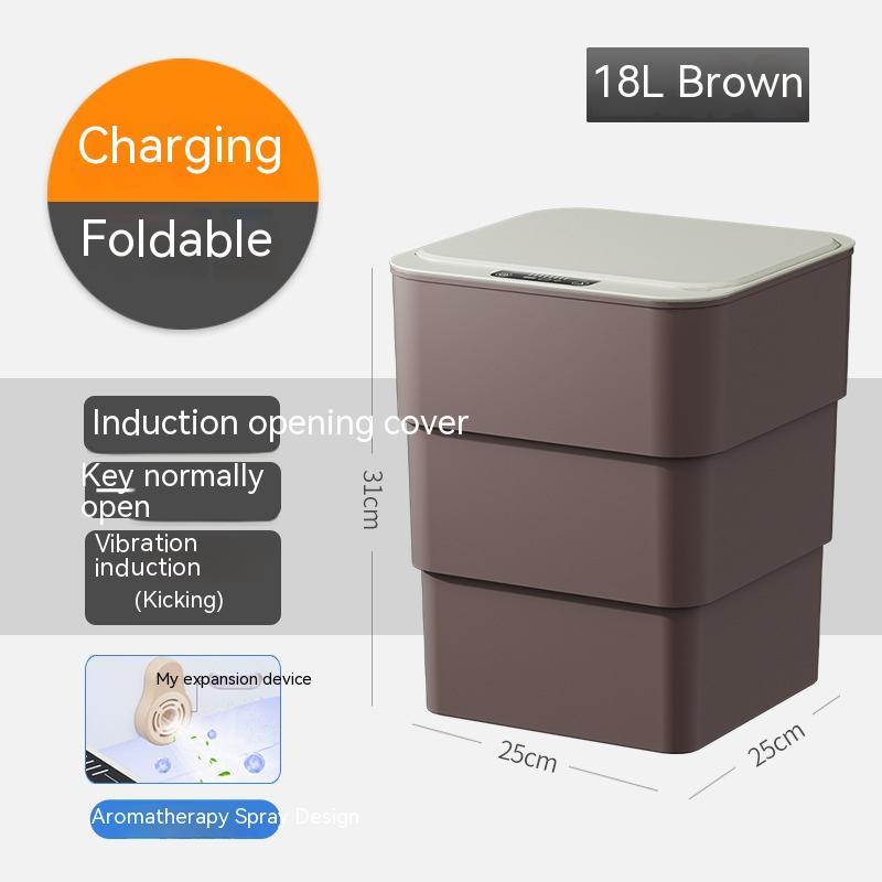 Smart Trash Can With Lid For Bedroom And Living Room Kitchen Storage Box Trash Can Induction Small Car Box Automatic Smart Dustbin Smart Trash Bin EX-STOCK Canada
