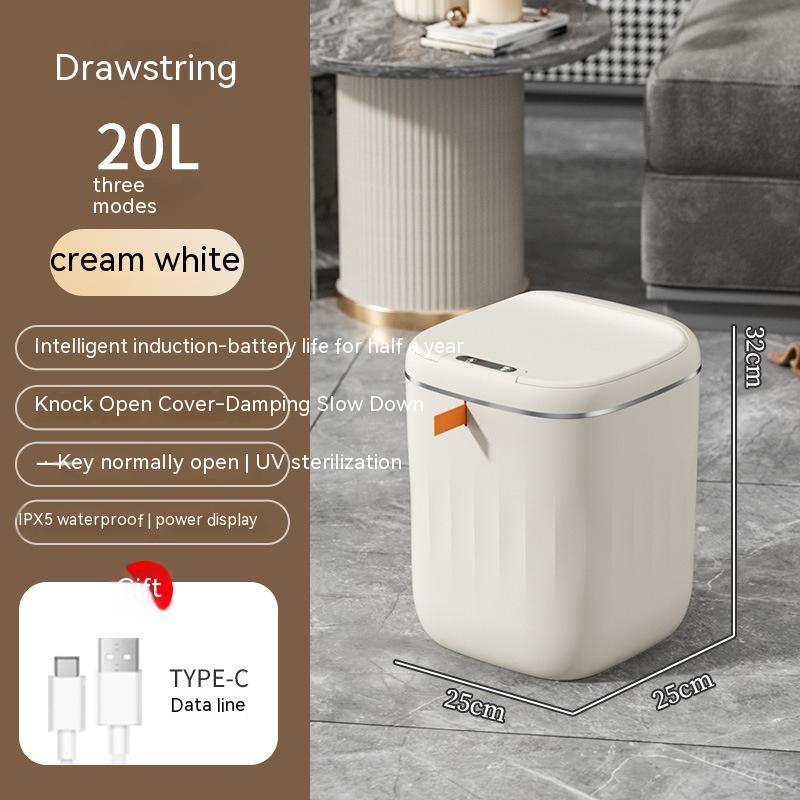 Smart Trash Can With Lid For Bedroom And Living Room Kitchen Storage Box Trash Can Induction Small Car Box Automatic Smart Dustbin Smart Trash Bin EX-STOCK Canada