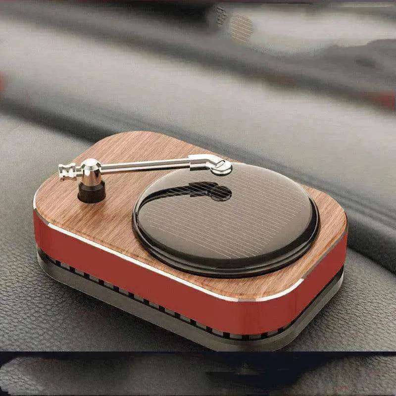 Solar Record Player Rotating Perfume Car Accessories Aromatherapy Decoration - EX-STOCK Canada