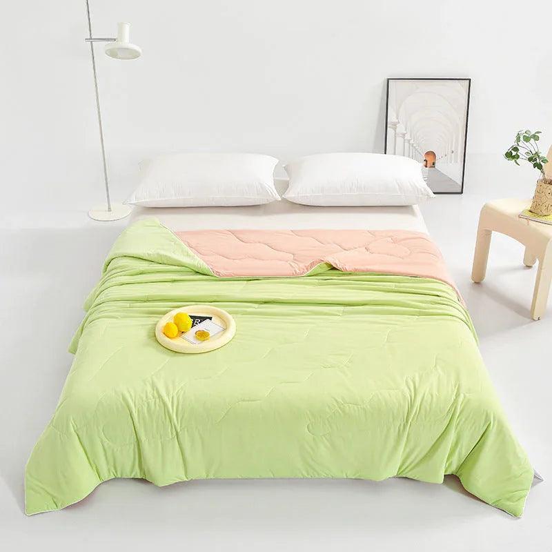 Solid Color AB Version Summer Cool Feeling Thin Duvet Washable EX-STOCK Canada