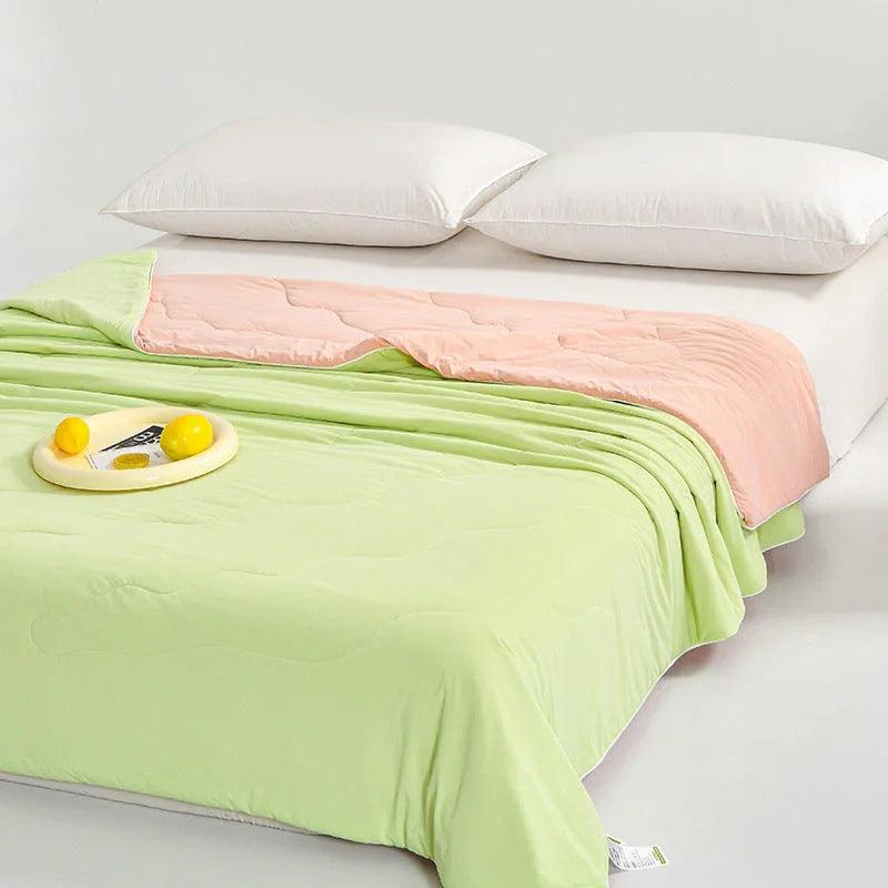 Solid Color AB Version Summer Cool Feeling Thin Duvet Washable EX-STOCK Canada