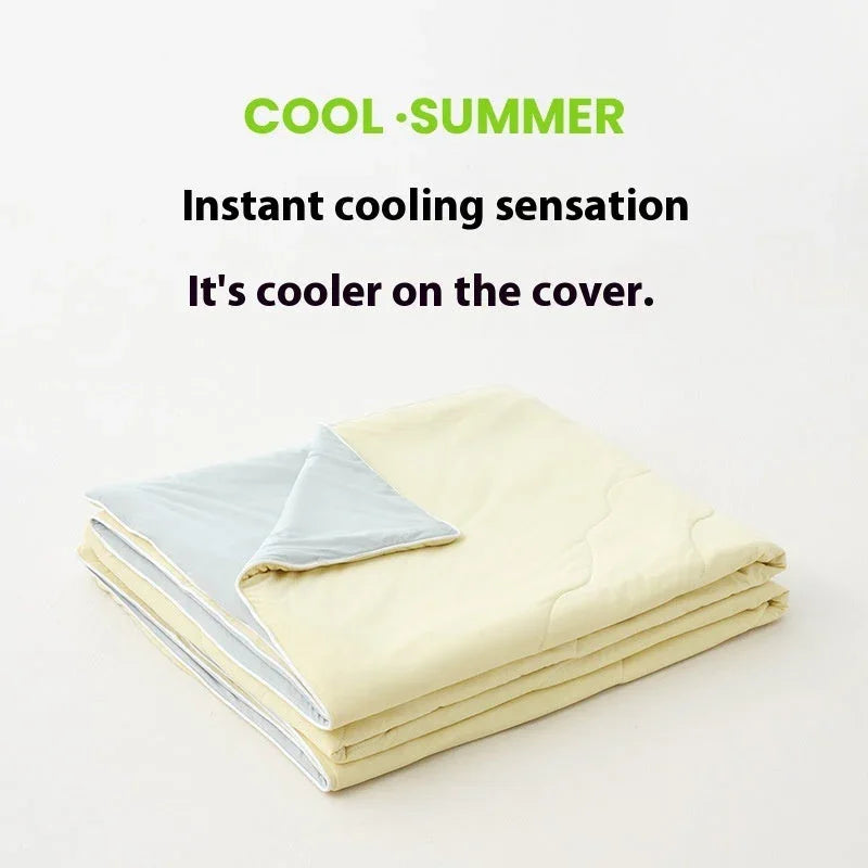 Solid Color AB Version Summer Cool Feeling Thin Duvet Washable EX-STOCK Canada