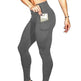 Solid color high waist yoga pants - EX-STOCK Canada