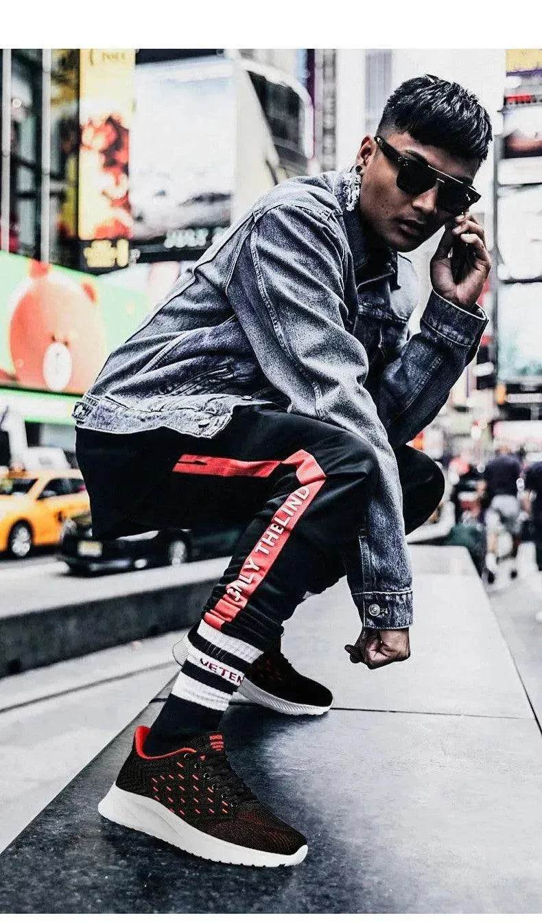 Chaussures de sport volantes tissées froides collantes ultralégères décontractées pour la course - EX-STOCK Canada