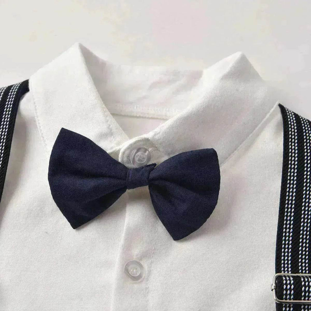 Spring And Autumn Children'S Clothing Infant And Young Children'S British Waistcoat One-Piece Climbing Gentleman'S Hat One-Year-Old Clothes Newborn Gentleman'S Suit - EX-STOCK Canada