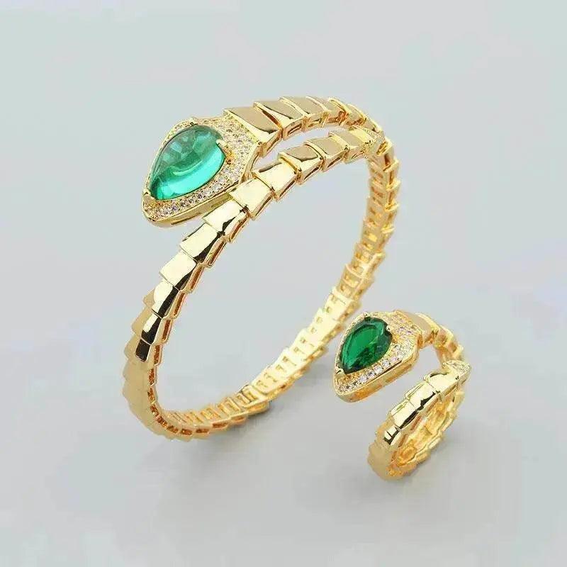 Spring Type Snake Bone Bracelet Ring Suit - EX-STOCK Canada
